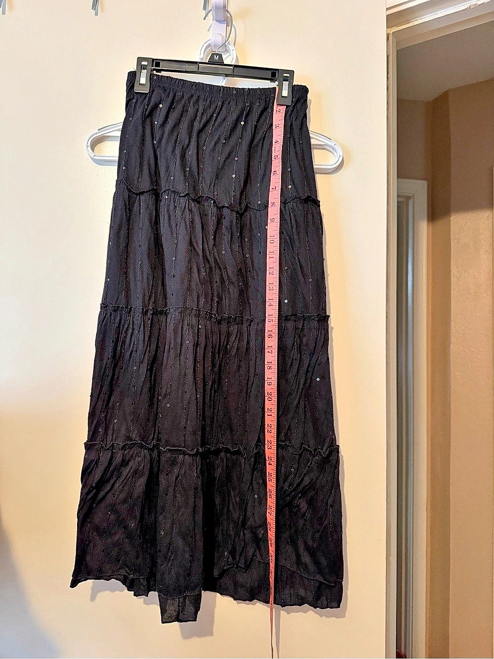 Studio 1940 Maxi Sequin Skirt Size 18/20W in Black